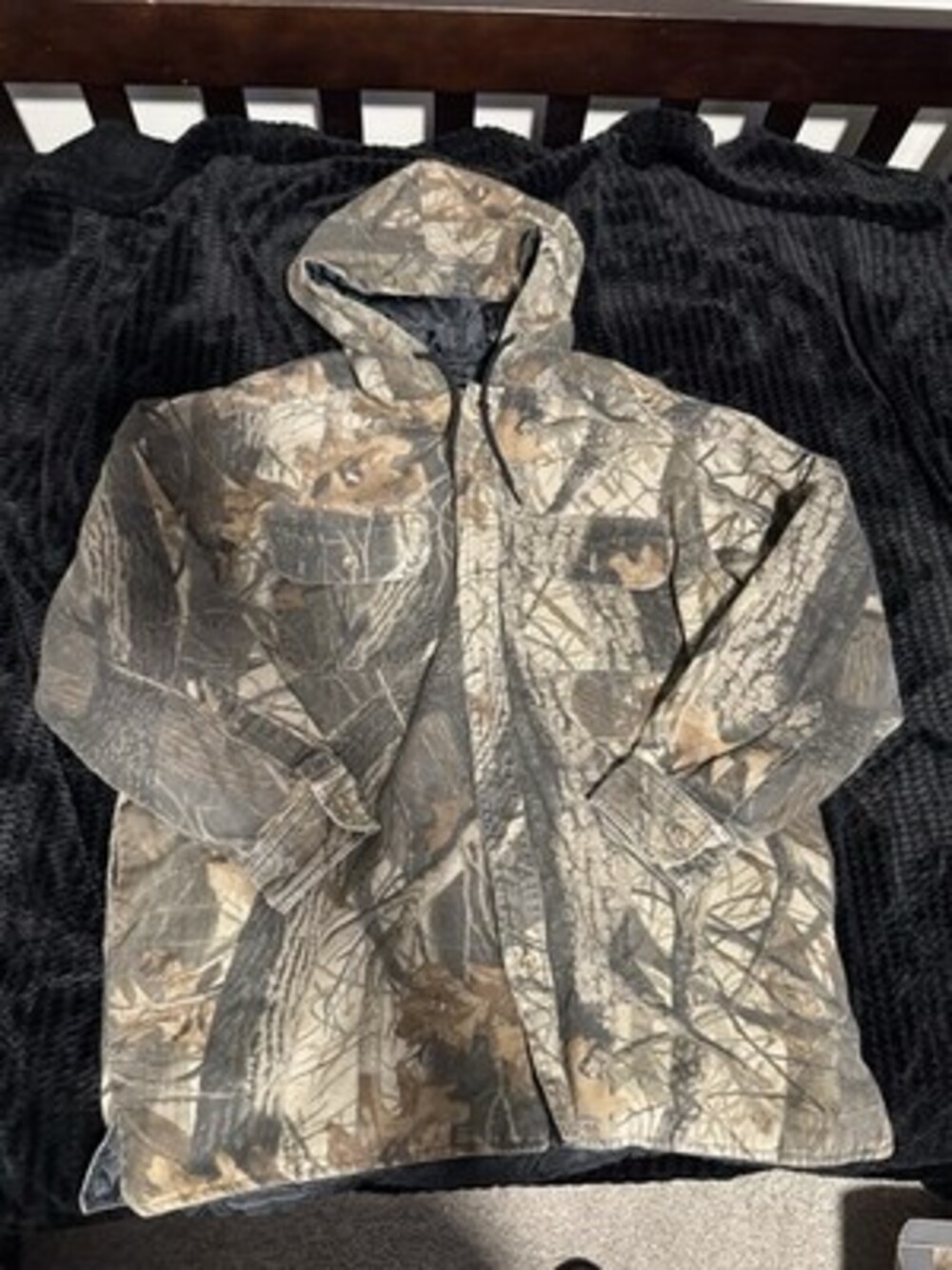 Duxbak Men's Hooded Insulated Camo Full Zip Jacket M Reg 38-40 Brown/Green